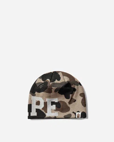 A Bathing Ape 1st Camo Knit Cap In Neutral