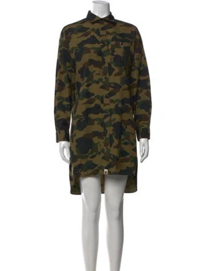 Pre-owned A Bathing Ape 1st Camo Mini Dress In Green