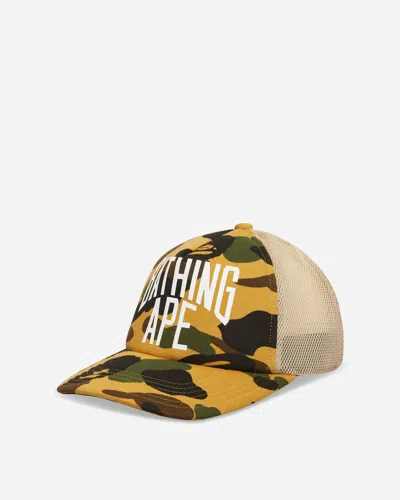 A Bathing Ape 1st Camo Nyc Logo Mesh Cap In Multi