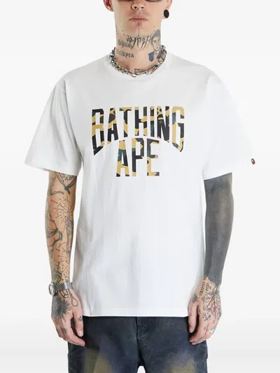 A Bathing Ape 1st Camo Nyc Logo T-shirt In White