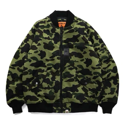 A Bathing Ape 1st Camo Nylon Twill Ma-1 Jacket 'green' In Multi