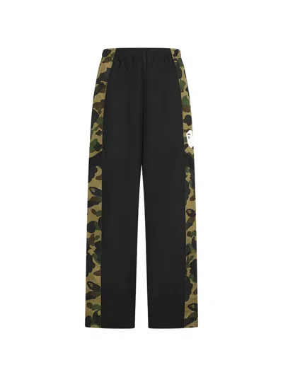 A Bathing Ape 1st Camo Relaxed-fit Track Pants In Black
