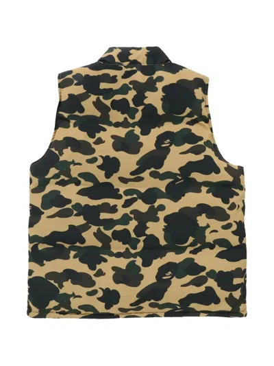 A Bathing Ape 1st Camo Reversible Gilet In Multi