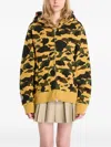 A Bathing Ape 1st Camo Shark Full-zip Hoodie In Yellow
