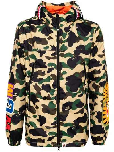 A Bathing Ape 1st Camo Shark Hoodie Jacket In Green
