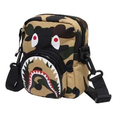 A Bathing Ape 1st Camo Shark Mini Bag 'yellow' In Multi