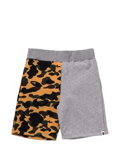 A Bathing Ape 1st Camo Shark Shorts In Gray
