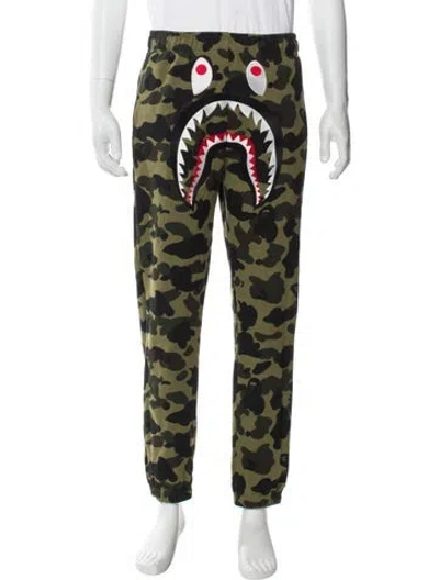 Pre-owned A Bathing Ape 1st Camo Shark Sweatpants Joggers In Green