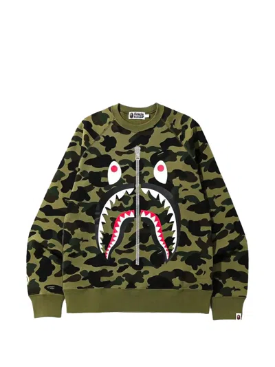 A Bathing Ape 1st Camo Shark Sweatshirt In Green