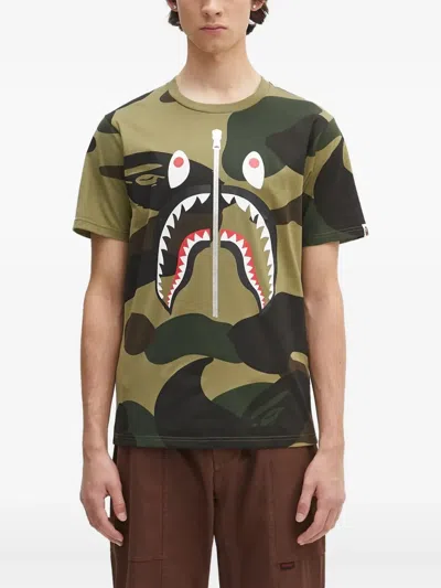 A Bathing Ape 1st Camo Shark T-shirt In Green