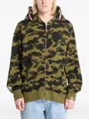 A Bathing Ape 1st Camo Shark Zip-up Hoodie In Green