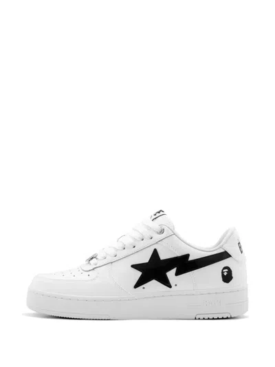 A Bathing Ape 베이프 스타 #2 레이스업 스니커즈 In White