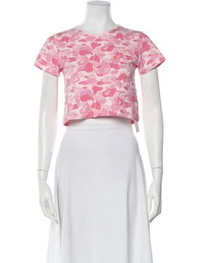 Pre-owned A Bathing Ape 2021 Knc Beauty Camo Crop Top In White