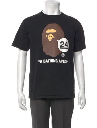 Pre-owned A Bathing Ape 24th Anniversary Graphic Print T-shirt In Black