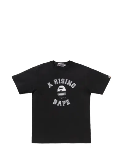 A Bathing Ape A Rising Bape T-shirt In Black