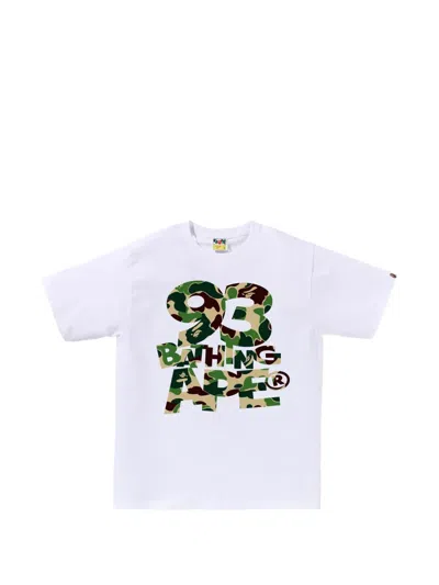 A Bathing Ape Abc Camo 93 Logo-print T-shirt In White
