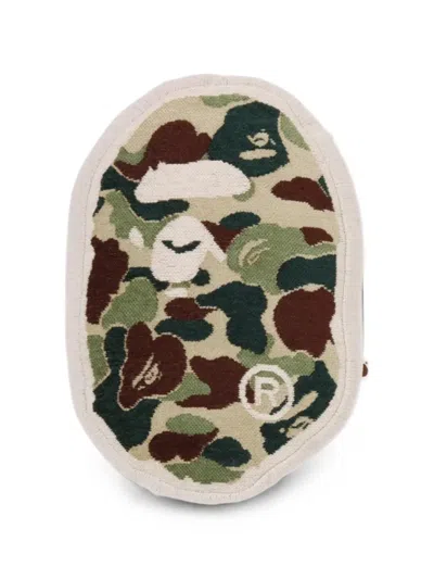 A Bathing Ape Abc Camo Ape Head Cushion In Neutrals
