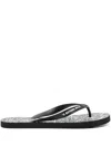 A Bathing Ape Abc Camo Beach Flip-flops In 黑色