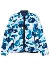 A Bathing Ape Abc Camo Boa Ripstop Reversible Jacket In Blue