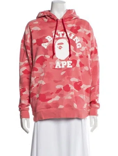Pre-owned A Bathing Ape Abc Camo Camouflage Print Hoodie In Pink