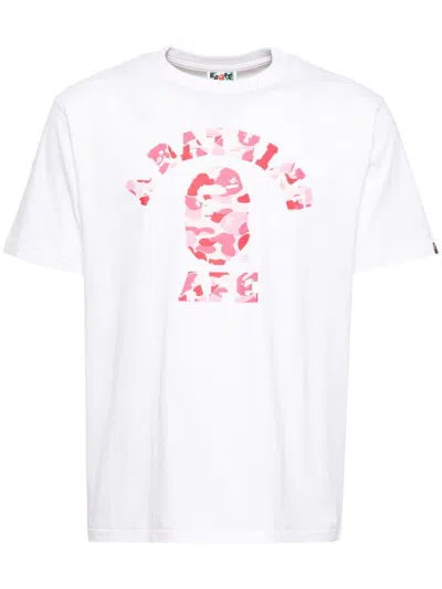 A Bathing Ape Abc Camo College Tee In White