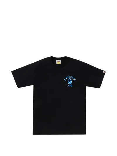 A Bathing Ape Abc Camo College T-shirt In Black