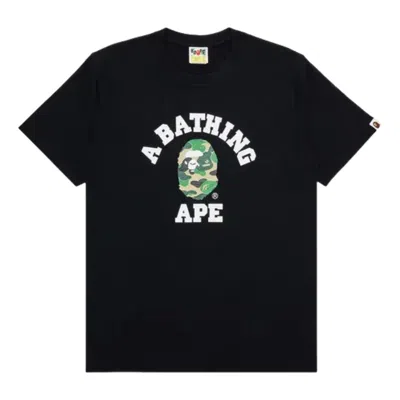 A Bathing Ape Abc Camo College T-shirt 'black Green'