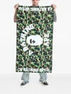 A Bathing Ape Abc Camo Cotton Beach Towel In Green