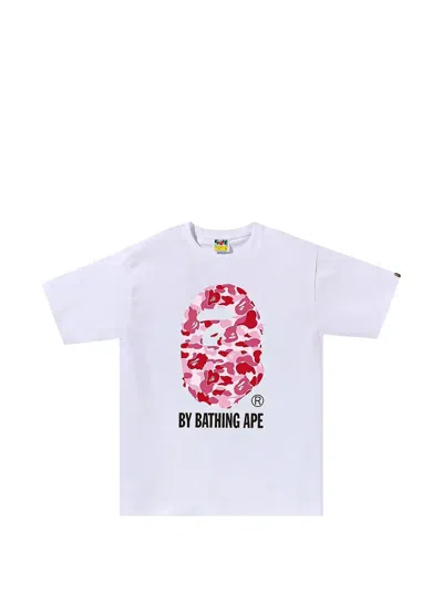 A Bathing Ape Abc Camo Cotton T-shirt In White