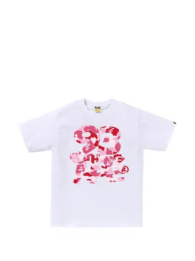 A Bathing Ape Abc Camo Graphic-print T-shirt In White