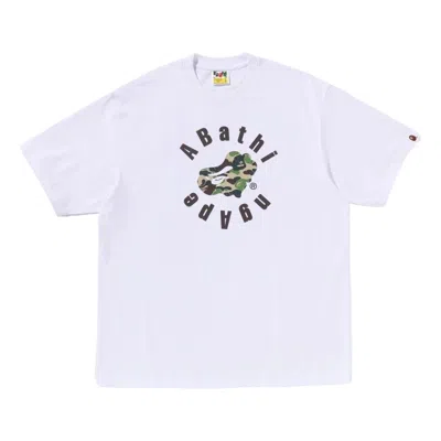 A BATHING APE A Bathing Ape Abc Camo Heart Ape Relaxed Fit T-Shirt 'White'