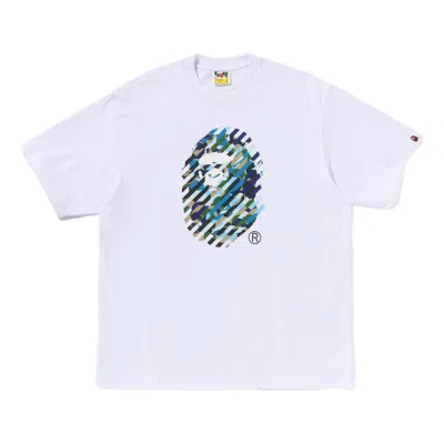 A Bathing Ape Abc Camo Illusion Ape Head Relaxed Fit Tee 'white'