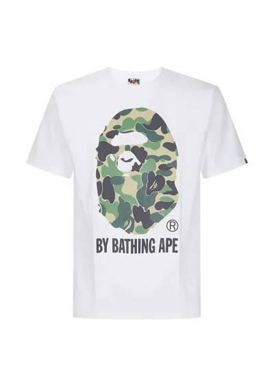 A Bathing Ape Abc Camo Logo-print T-shirt In White