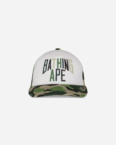 A Bathing Ape Abc Camo Nyc Logo Mesh Cap In White