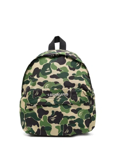 A Bathing Ape Abc Camo Print Small Backpack In Green