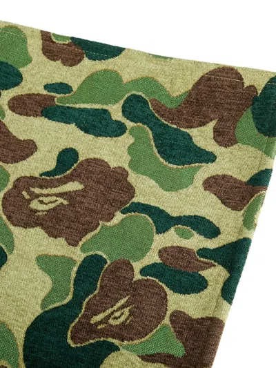 A Bathing Ape Abc Camo Rug In Green