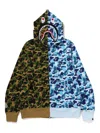 A Bathing Ape Abc Camo Separate Shark Full-zip Hoodie In Multi