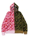 A Bathing Ape Abc Camo Separate Shark Full-zip Hoodie In Multi