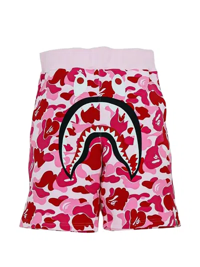 A Bathing Ape Abc Camo Shark Shorts In Black