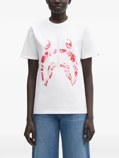 A Bathing Ape Abc Camo Shark T-shirt In White