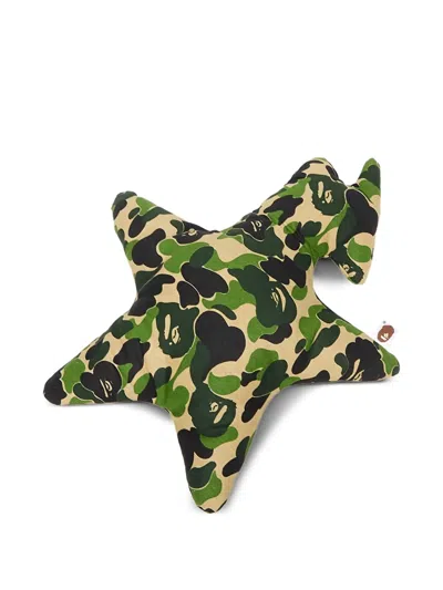 A Bathing Ape Abc Camo Sta Cushion In Green