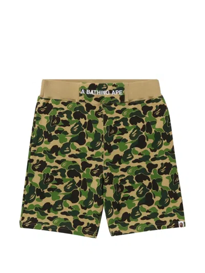 A Bathing Ape Abc Camo Sweat Shorts In Multi