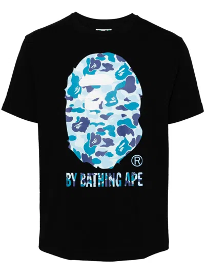 A Bathing Ape Abc Camo Tee In Black