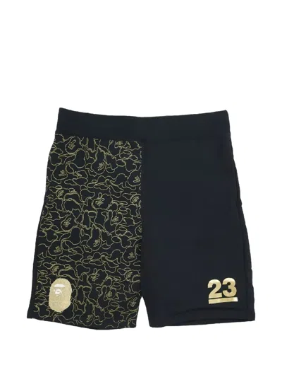 A Bathing Ape Abc Camo Track Horts In Black