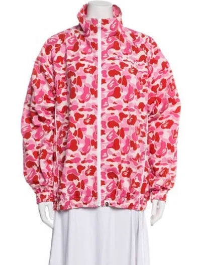 Pre-owned A Bathing Ape Abc Camo Track Printed Jacket In Pink
