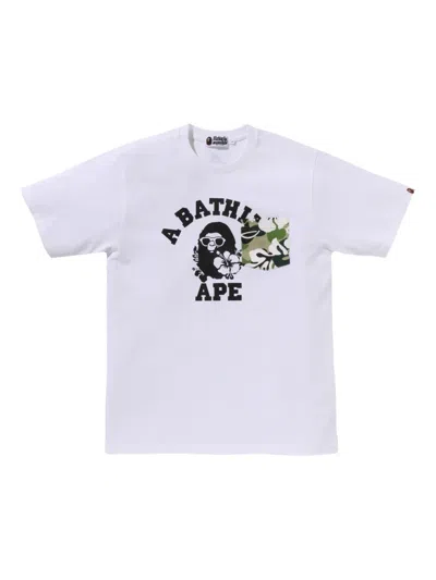 A Bathing Ape Abc Resort T-shirt In White
