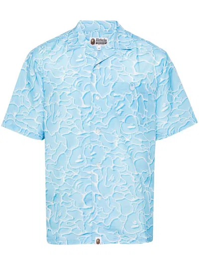 A Bathing Ape Abc Shirt In Blue