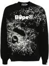 A Bathing Ape All-over Graphic Print Sweatshirt In Black