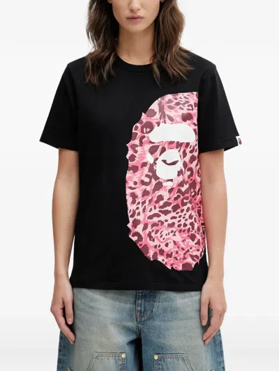 A Bathing Ape Animal-print T-shirt In Black