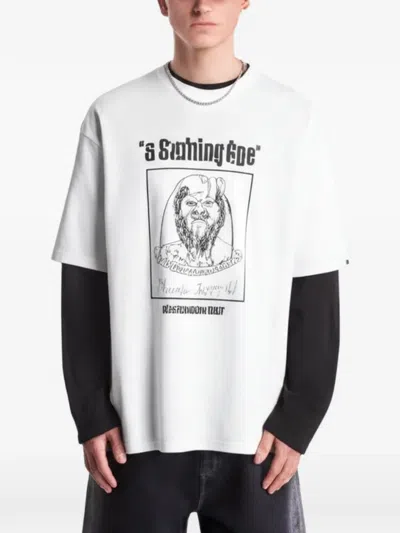 A Bathing Ape Ape General Print T-shirt In White